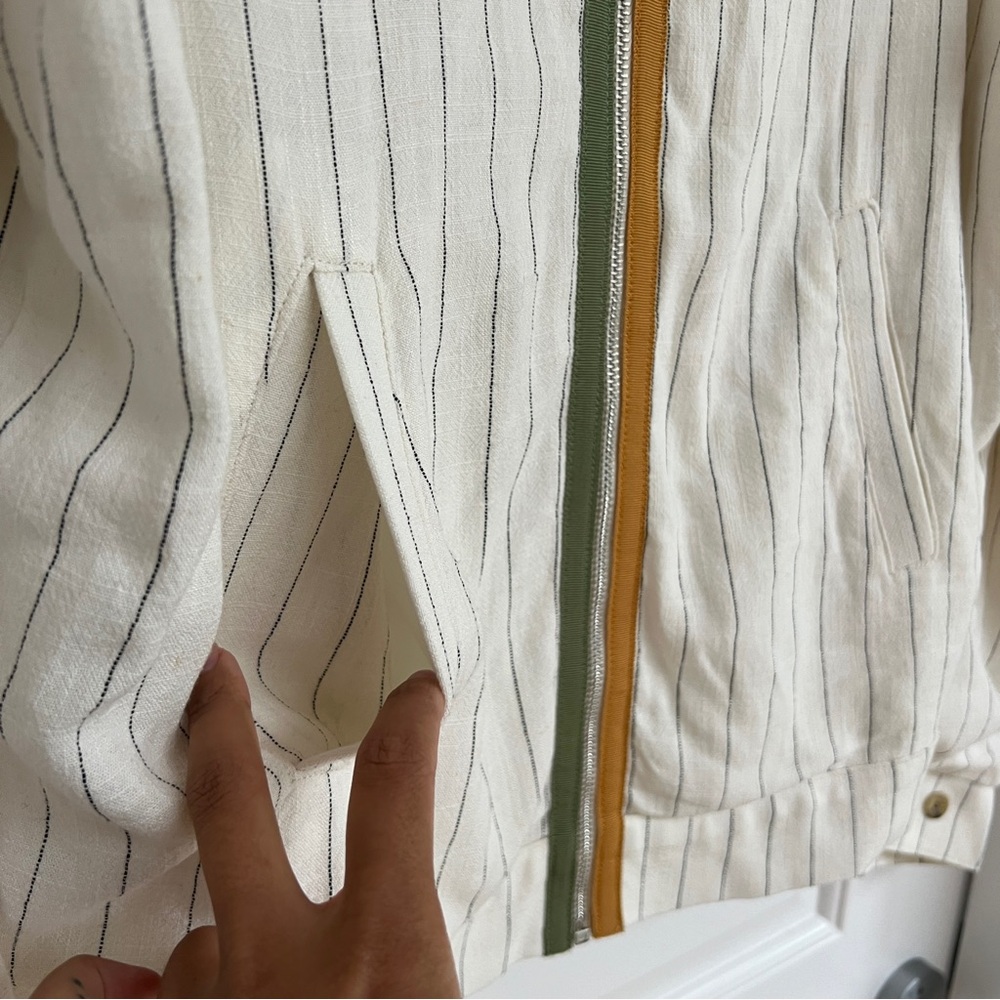 Cherry LA Linen Racing Jacket (Natural) - Picture 6 of 12